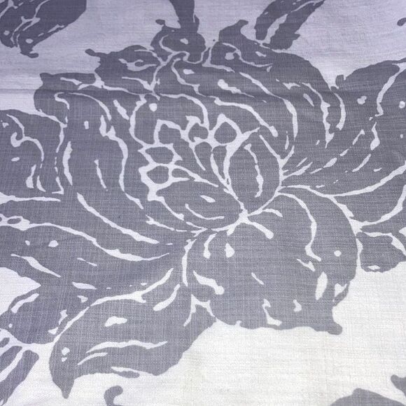 POTTERY BARN Pomegranate Floral Pillow Cream and gray Cover 22 x 22 inches - Picture 3 of 11